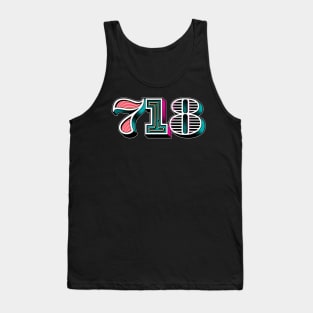 “typo-GRAPHIC-all” 718 Area Code Tank Top